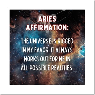 Aries zodiac signs quote - Aries Affirmations Posters and Art